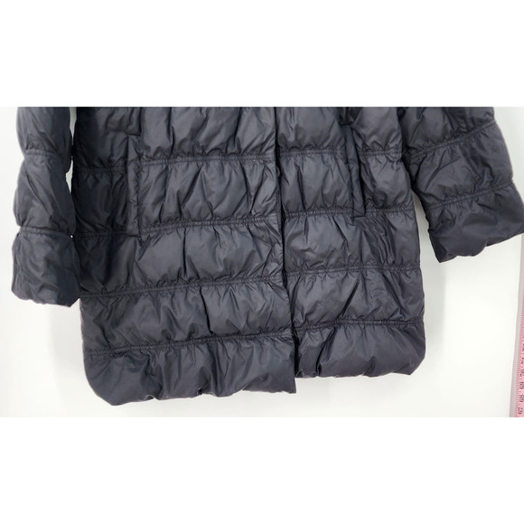 Eileen Fisher Goose Down Black Puffer Coat Small Oversized - Picture 7 of 14